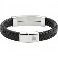 Браслет Zippo Steel Bar Braided Leather Bracelet (20 см) купить в Гомеле