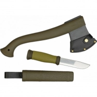 Набор Morakniv Outdoor Kit MG, нож Morakniv 2000 сталь Sandvik 12C27, цвет зеленый + топор купить в Гомеле