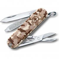 Нож перочинный Victorinox CLASSIC, сталь X55CrMo14, рукоять Cellidor®, песочный камуфляж купить в Гомеле