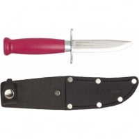 Нож с фиксированным лезвием Morakniv Scout 39 Safe Cerise, сталь Sandvik 12С27, рукоять береза, розовый купить в Гомеле