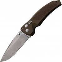 Складной нож Hogue EX-03 Drop Point Blade, сталь 154CM Stone-Tumbled, рукоять термопластик — Matte Brown (коричневый) купить в Гомеле