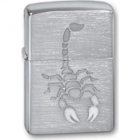 Зажигалка ZIPPO Scorpion Brushed Chrome, латунь с никеле-хром.покрыт., серебр., матов., 36х56х12 мм купить в Гомеле